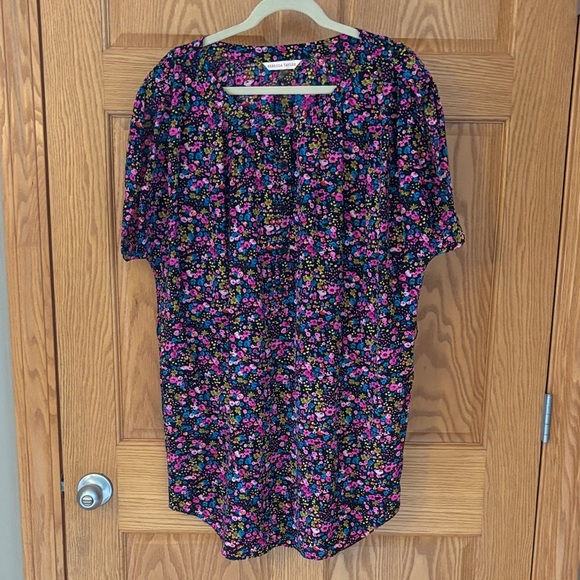 Rebecca Taylor Multicolor Floral Silk Shirt Dress - Picture 1 of 6